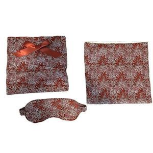 J. CREW Women's Liberty Sleep Gift Set In Red Multi Pillow Case Eye Mask